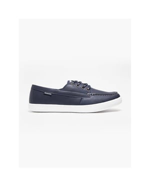 Men's Lambretta Vulkn Lace-Up Boat Shoes in Navy