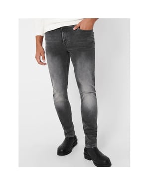 Men's Only and Sons Slim Fit Five Pocket Jeans in Grey