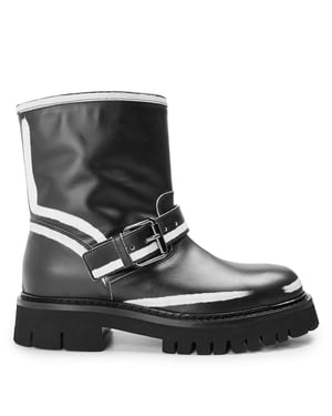 Men's Moschino Biker Boots in Black