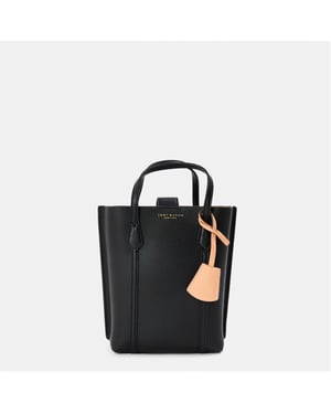 Accessories Tory Burch Mini Tote with Gold Tone Hardware in Black