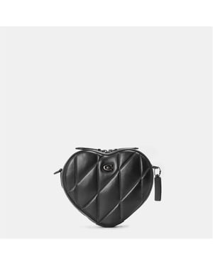 Accessories Coach Novelty Shape Cross Body Bag with Stitched Detail in Black