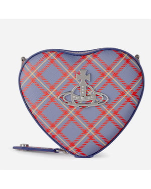 Accessories Vivienne Westwood Vivienne Mini Heart Crossbodyody in Orange Tartan