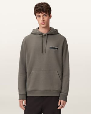 AllSaints Redact Hoodie Mens Forest Green