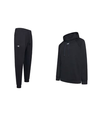 Under Armour Rival Fleece Hooded Tracksuit Black