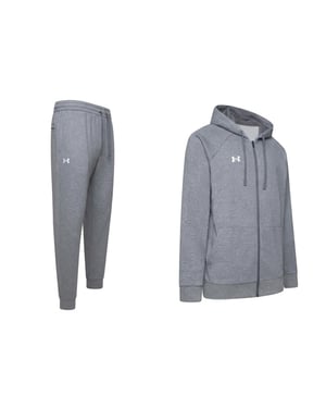 Under Armour Rival Fleece Full Zip Tracksuit Grey