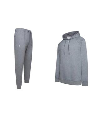 Under Armour Rival Fleece Hooded Tracksuit Grey