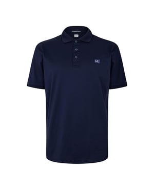 Men's C.P. Company Short Sleeve Polo Shirt in Ttl Eclipse 888