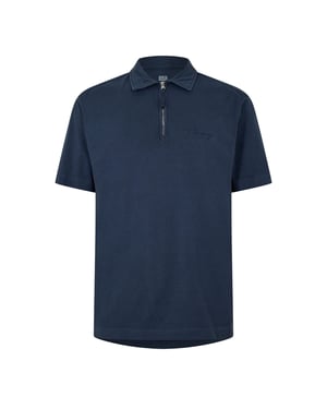 Men's C.P. Company Short Sleeve Polo Shirt in Mid Navy 889