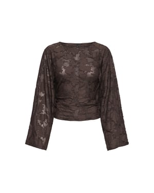 Only Onlnadia l/s ruching top jrs