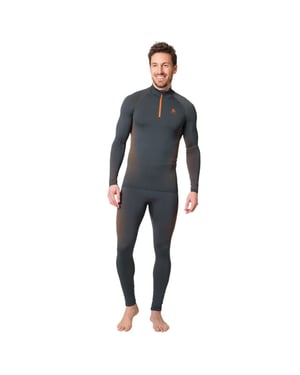 Odlo Shirt lange mouwen halve rits performance warm eco