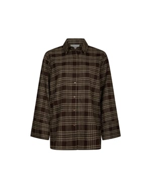 Neo Noir dita flannel check shirt 171676 210 brown