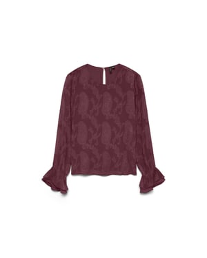 Vero Moda vmmishi ls top wvn 10335512 windsor wine