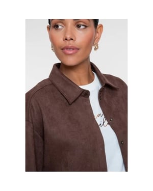 Geisha 63840-19 785 blouse suedine dark brown