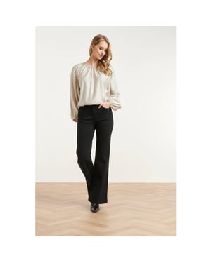 Smashed Lemon Flared jeans met strassdetails |