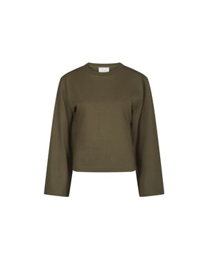 Neo Noir paska boxy long tee 165973 151 army