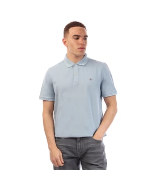 Men's Gant Shield Logo Polo Shirt in Blue