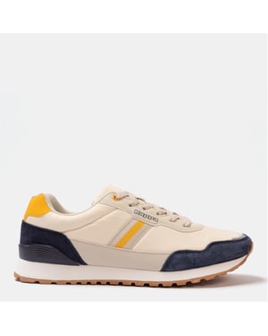 Men's Kappa Dr Trainers in Beige/Navy