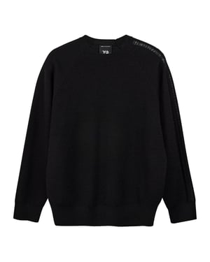 Men's Y-3 Knit Crewneck Sweater in Black