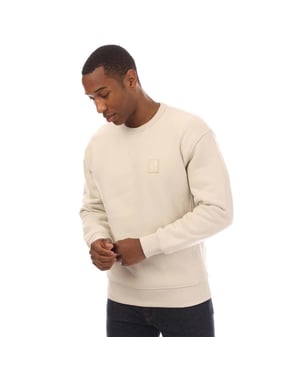 Men's Belstaff Cotton Fleece Hockley Sweatshirt in Cream
