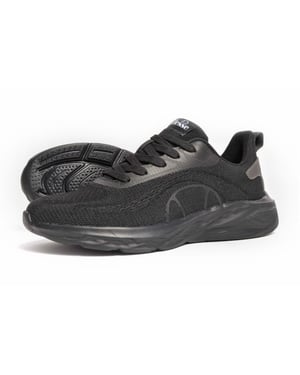 Men's Ellesse Como Runner Low Top Sneakers in Solid Black