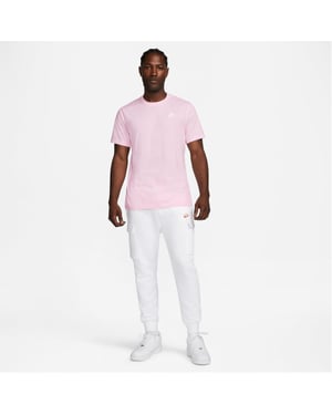 Men's Nike Sportswear Club T-Shirt in Pink Foam/White