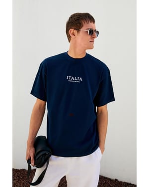 Oversized Printed Crew Neck T-Shirt