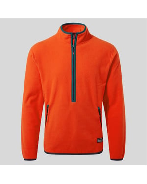 Men's Craghoppers Mock Neck Regular Fit Sweatshirt in Macaw Red