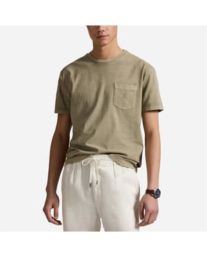 Men's Ralph Lauren Slim Fit Crew Neck Short Sleeve T-Shirt in Olive