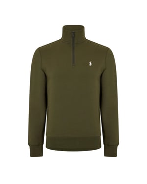 Men's Polo Ralph Lauren Quarter Zip Fleece in Company Olive