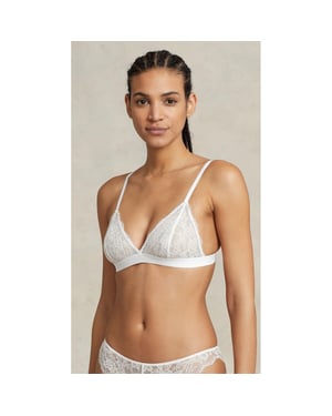 Women's Ralph Lauren Polo Lace Triangle Bra in Ecru