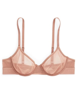 Women's Ralph Lauren Polo Mesh Demi Bra in Terracotta