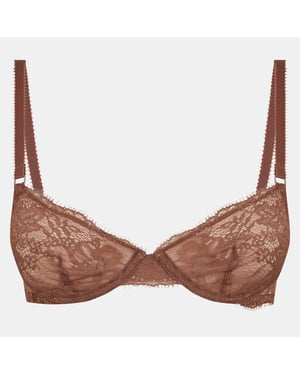 Women's Ralph Lauren Polo Lace Demi Bra in Terracotta