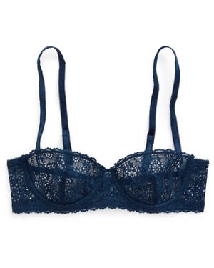 Women's Ralph Lauren Polo Eyelet Balcony Bra in Denim