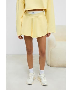 High Waist Wide-Leg Sweat Shorts