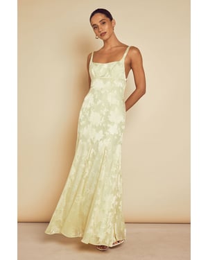 Chiffon Floral Burnout Maxi Dress