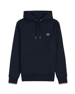 Fred Perry Men's Twin Tipped Pullover Hoodie Navy