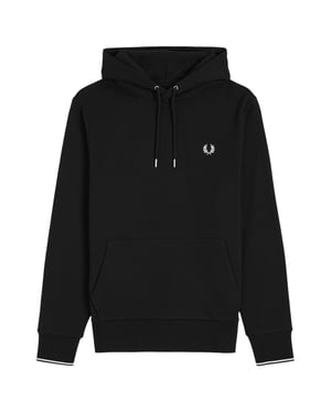 Fred Perry Men's Twin Tipped Pullover Hoodie Black