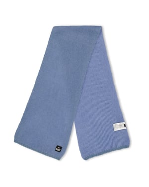 Accessories Diesel Solid Knit Scarf with Logo in China Blue