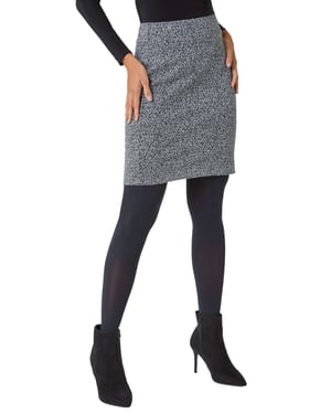 Smart Textured Stretch Skirt