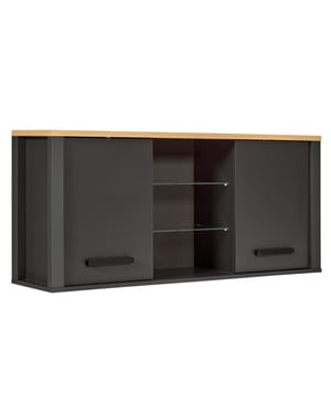 Furnilux Hangende keukenkast veneto antraciet met artisan eikenlook