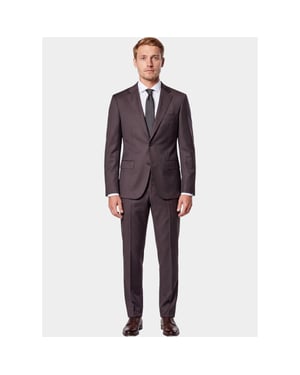 Bos Bright Blue Scotland blue pak vienna suit wool mix drop 8 spe233028vi51sb/870 cacao