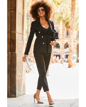 Black Military Blazer Jacket