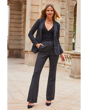 Black & White Pinstripe Blazer
