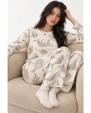 Tiger Print Pajama Set