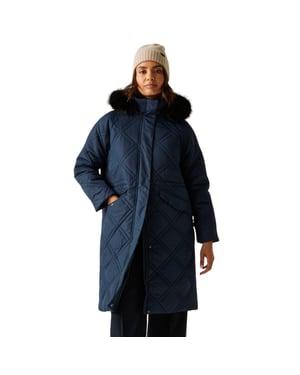 Regatta Womens Freyla Longline Water Repellent Padded Jacket - Navy