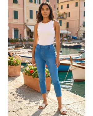 Cropped Stretch Denim Jegging