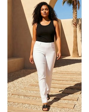 Curve Stretch Denim Elastic Waist Jegging