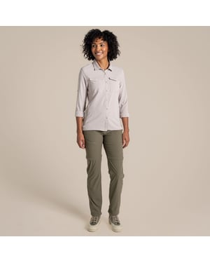 Craghoppers Womens/Ladies NosiLife Pro III Nosilife Long-Sleeved Shirt (Soft Mushroom)