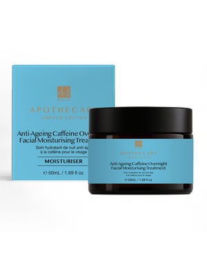 Dr. Botanicals Anti-Ageing Caffeine Overnight Facial Moisturising Treatment 50ml for Fine Lines, Wrinkles, Puffiness