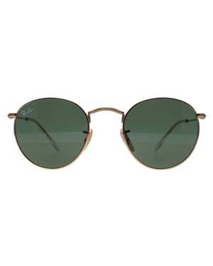 Ray-Ban Round Unisex Gold Green Sunglasses RB3447 Round Metal